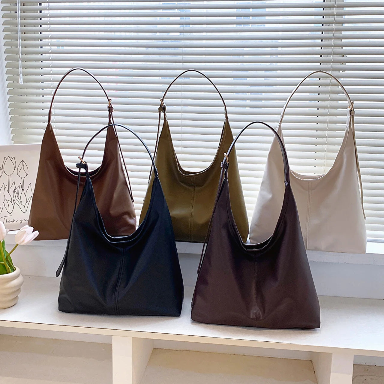 New Tote Bag Hand Bill of Lading Shoulder Women'S Bag Retro Simple Large Bag Tote Bag